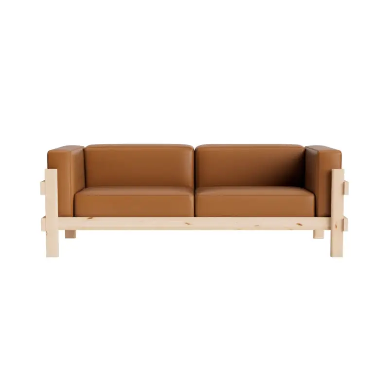 Vente Directe Sofa KUBE Pine/ Ultra Leather CognacNORMANN COPENHAGEN