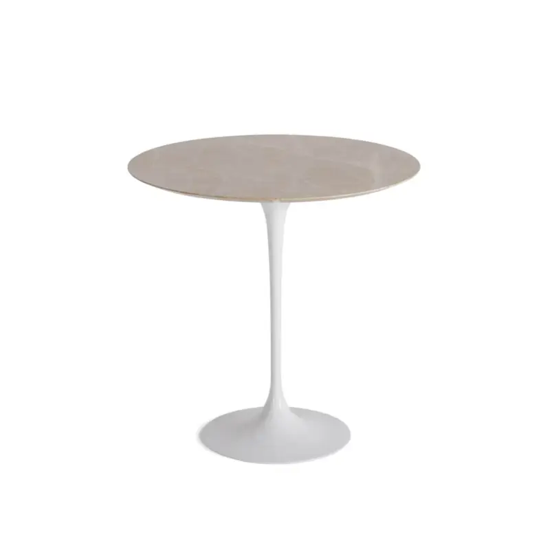 Table d'appoint guéridon SAARINEN Marbre Emperador Light brillantKNOLL Nouvelle Collection