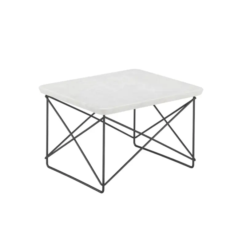 Table d'appoint guéridon LTR Marbre Carrare / NoirVITRA Bon Marché