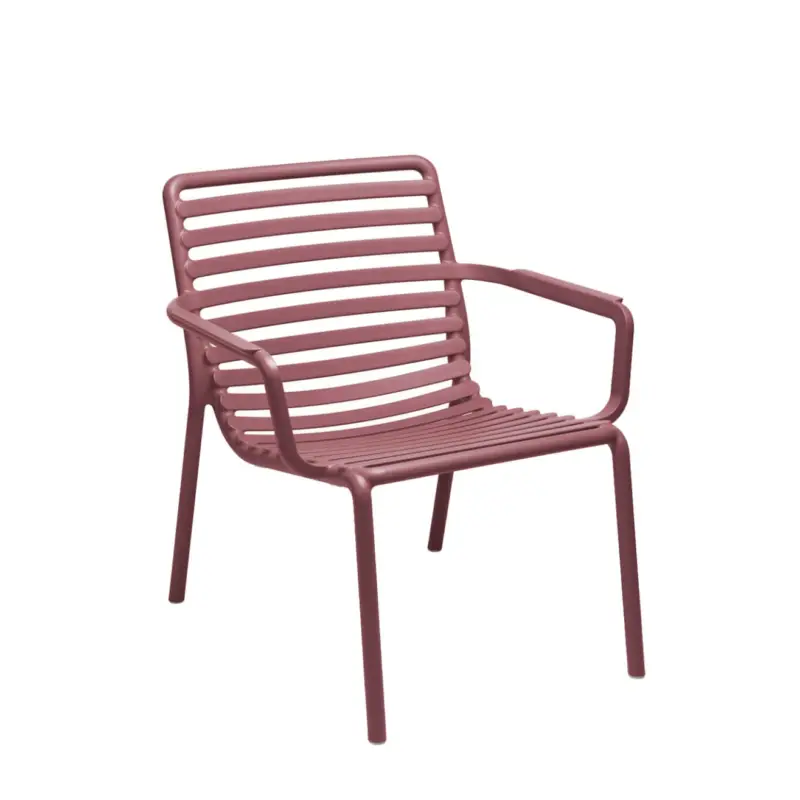 Offre Limitée Outdoor Chair and Small Lounge Chair DOGA RELAX BurgundyNARDI