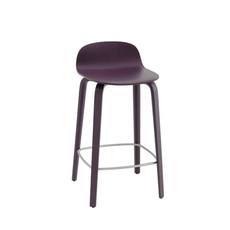 Tabouret haut VISU BARSTOOL Prune foncéMUUTO Achat Immédiat