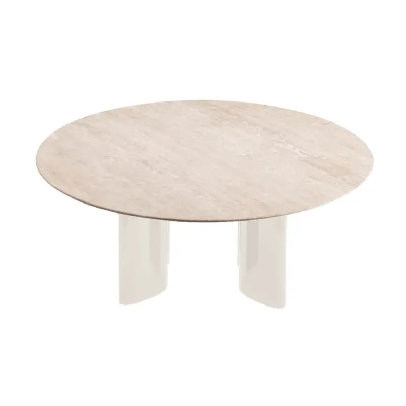 Soldes Coffee Table CARLOTTA Travertine / White CreamTHE SOCIALITE FAMILY