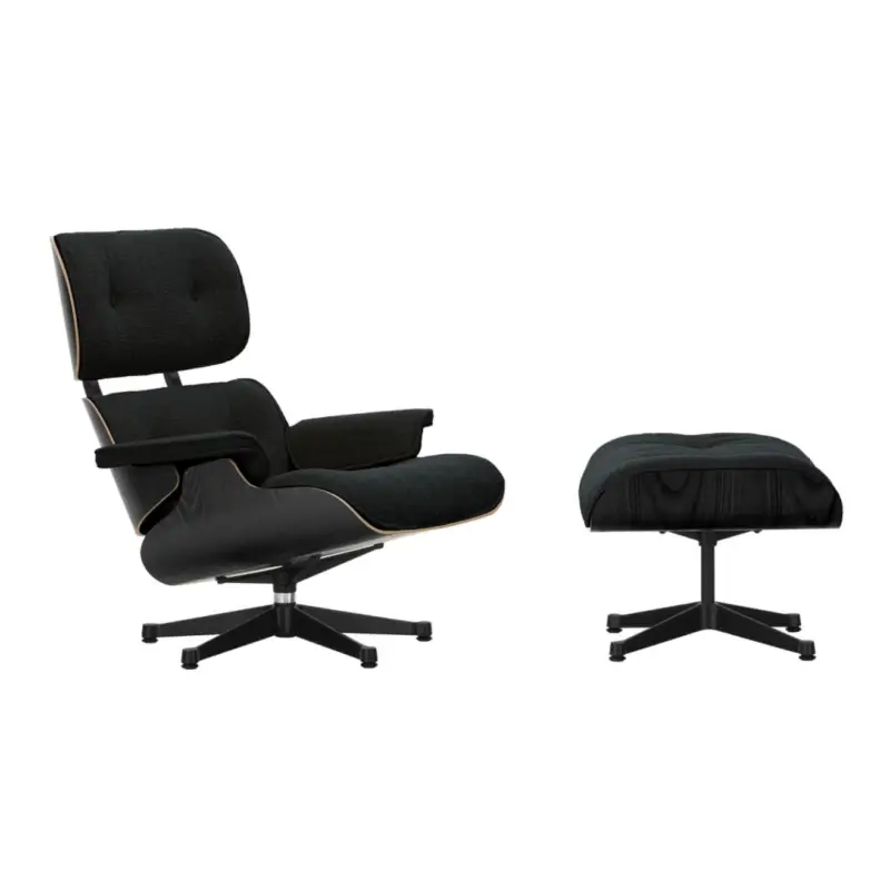 Prix Cassé Easy chair EAMES LOUNGE& OTTOMAN Nubia 11 /Black chestnutVITRA