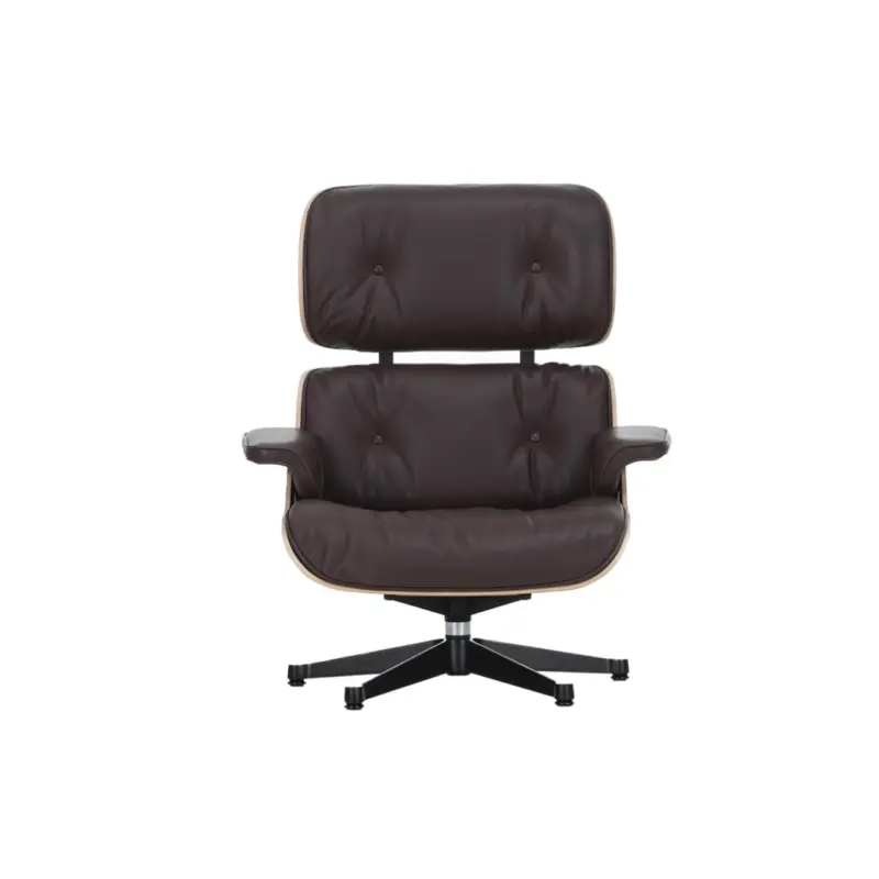 Meilleur Choix Fauteuil EAMES LOUNGE CHAIR Cuir Natural chocolat / Noyer foncéVITRA