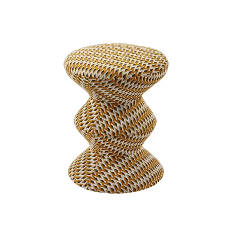 Stool SOFT ZIG ZAG Geo OchrePOLSPOTTEN Réduction