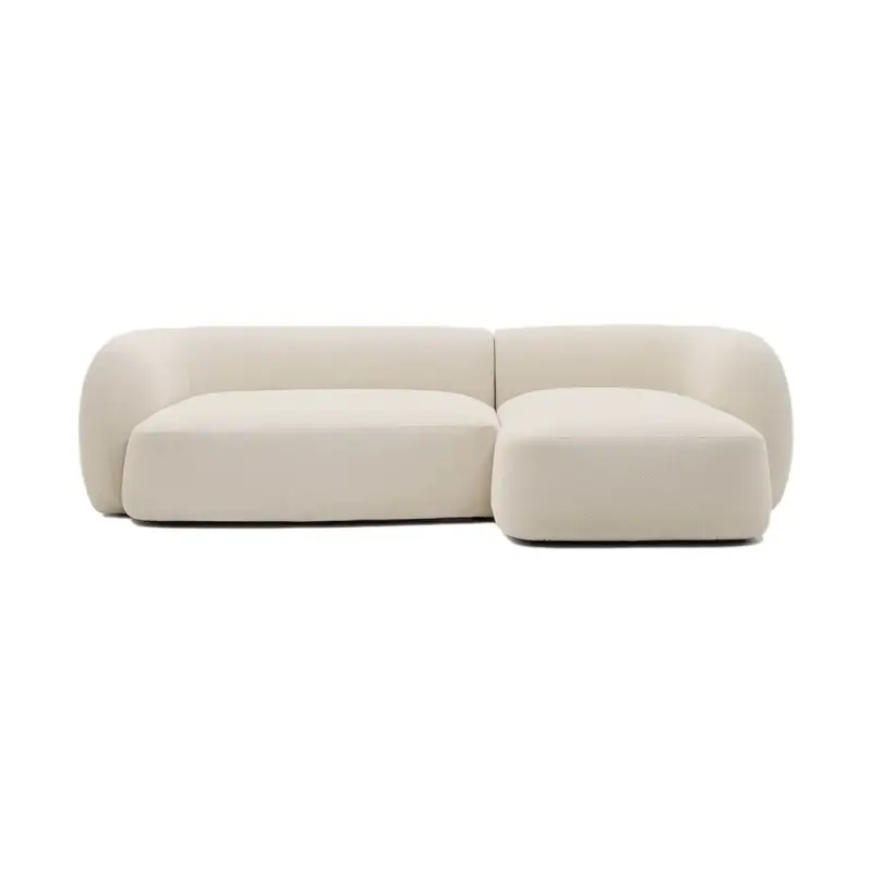 Prix Réduit Sofa MARTINA modular 3-seater Ecru Chenille with right chaise longueKAVE HOME