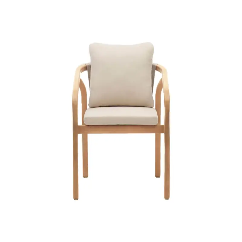 Chaise extérieure MALARET Eucalyptus / Corde BeigeKAVE HOME Meilleure Vente