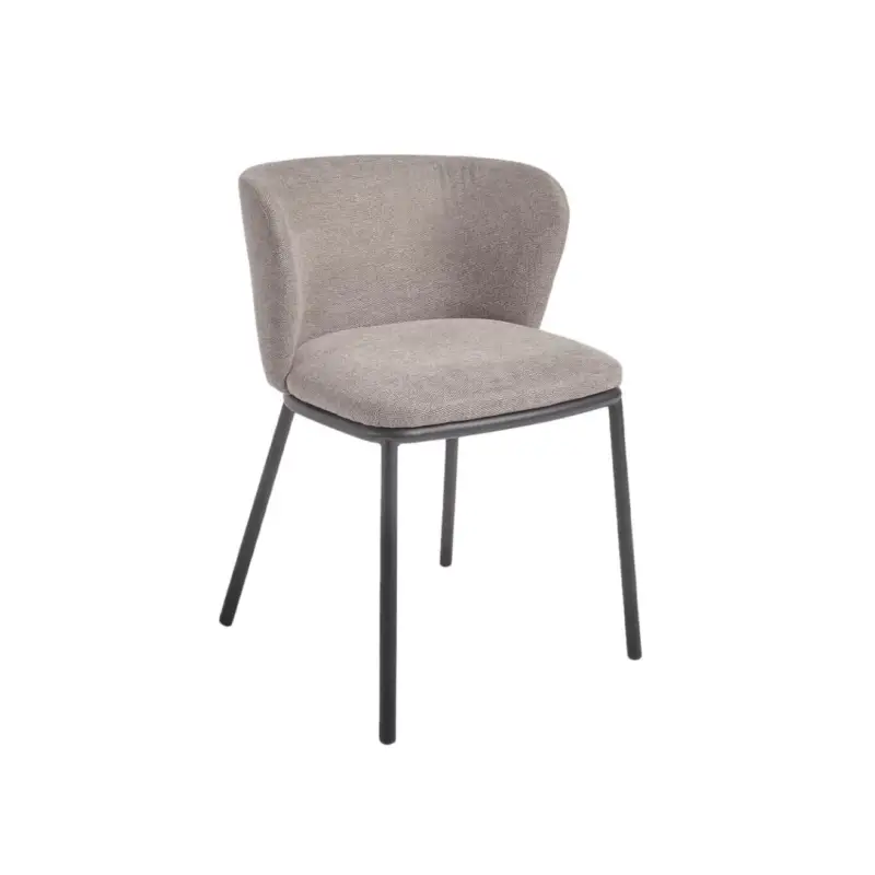 Seulement Aujourd&rsquo;hui Chaise CISELIA Chenille Marron Clair / NoirKAVE HOME