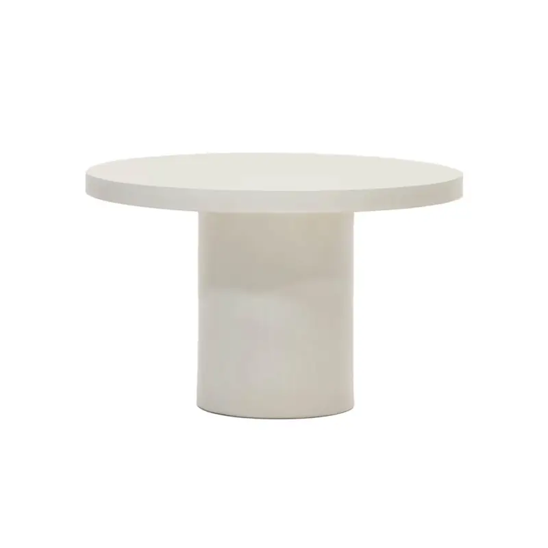Table extérieure AIGUABLAVA Ø 120 Ciment BlancKAVE HOME Jusqu'à Épuisement Des Stocks