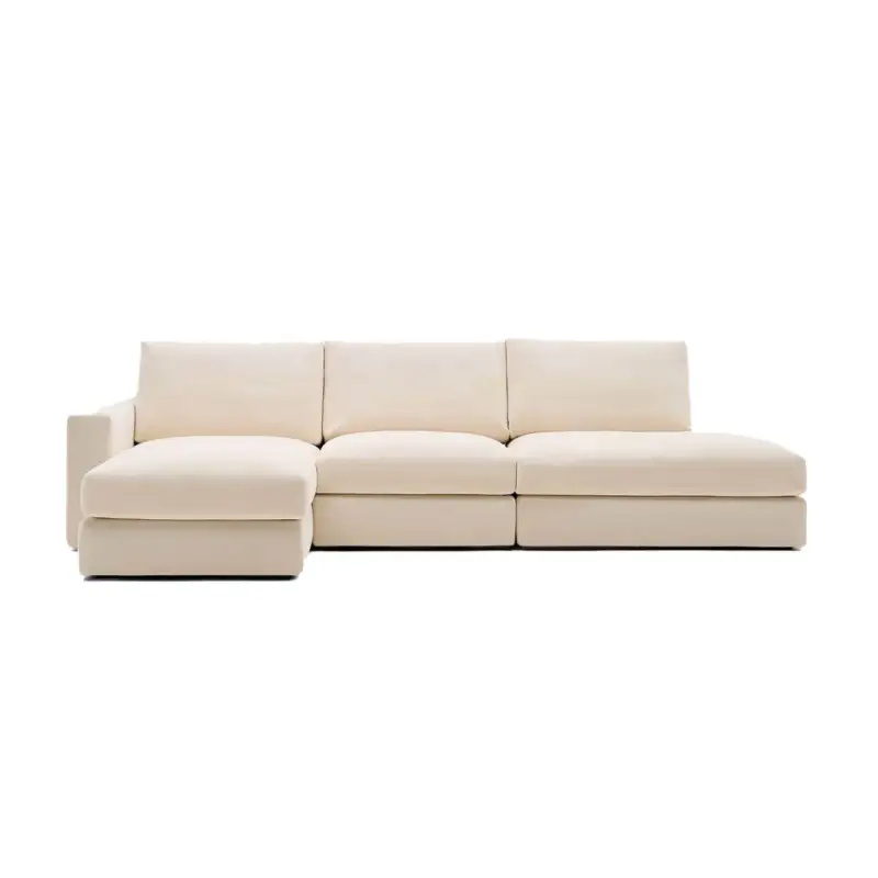 Sofa ALEA 5-seater with left chaise longue in Ecru ChenilleKAVE HOME Dernière Chance