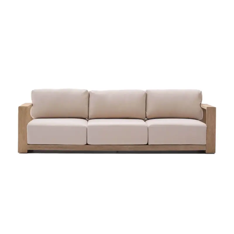 Prix Bas Outdoor Sofa AMBRA 3-seater White / AcaciaKAVE HOME