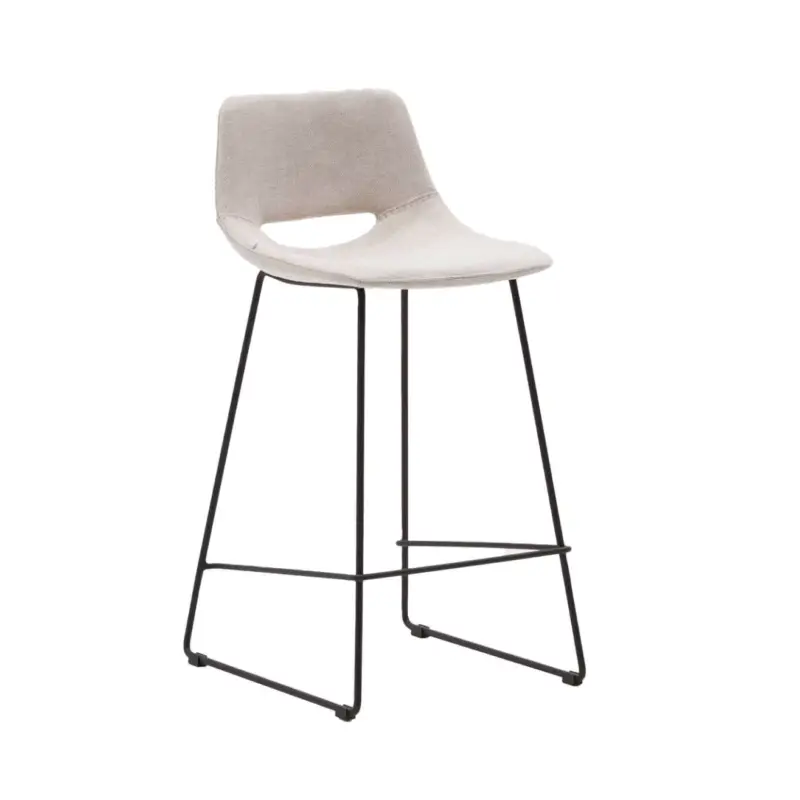 Paiement Sécurisé Tabouret haut ZAHARA H 65 Beige / NoirKAVE HOME