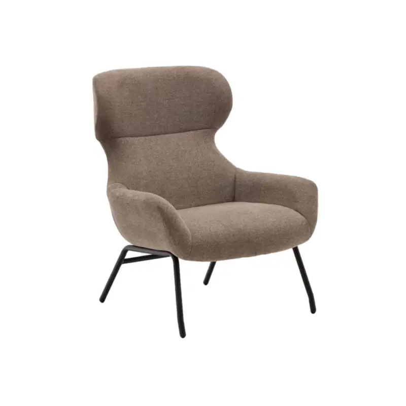 Easy chair BELINA Light Brown ChenilleKAVE HOME Bon Marché