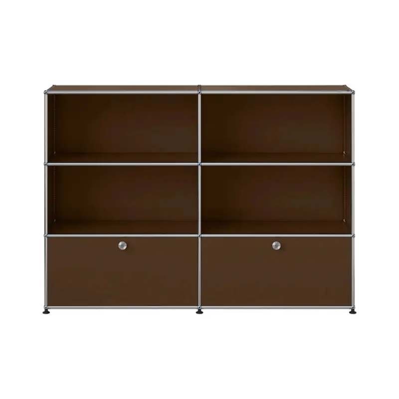 Authentique Meuble de rangement USM HALLER M65 Marron USMUSM HALLER