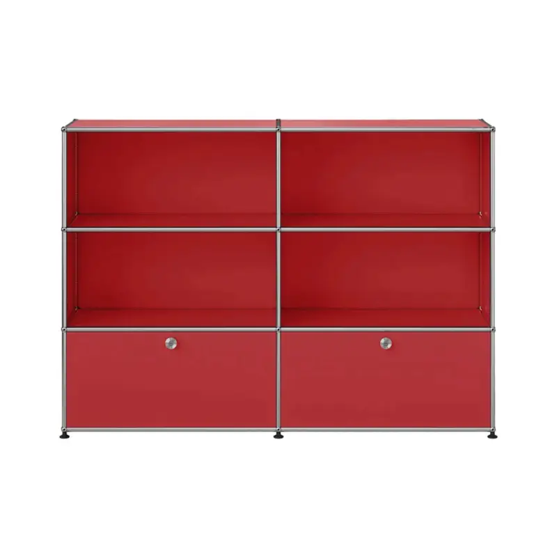 Produit De Marque Meuble de rangement USM HALLER M65 Rouge Rubis USMUSM HALLER