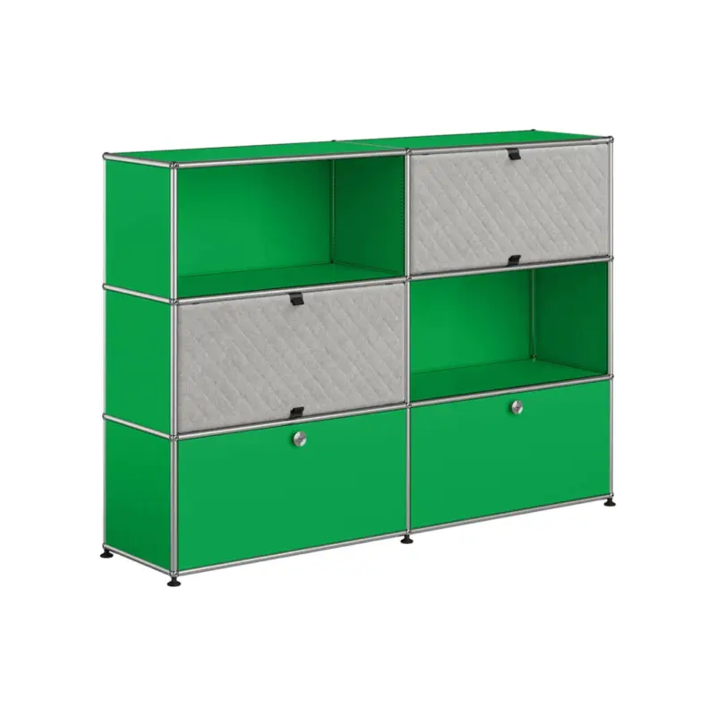 Produit De Marque Storage Unit USM HALLER M66 Green USM/Soft Panel GreyUSM HALLER