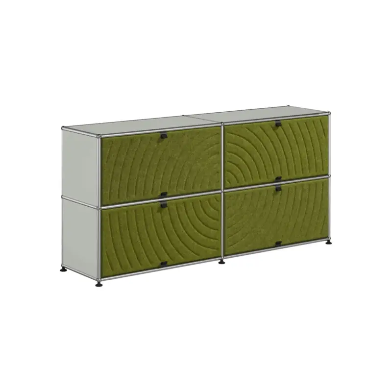 Promotion Storage Unit USM HALLER M68 Light Grey/Soft Panel GreenUSM HALLER