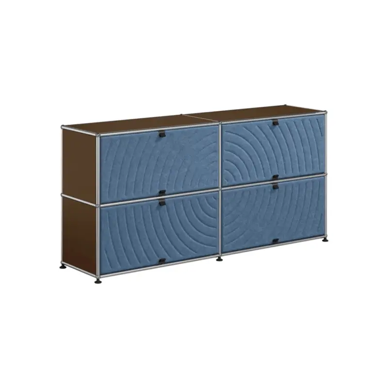 Meuble de rangement USM HALLER M68 Marron USM/Soft Panel BleuUSM HALLER Marque