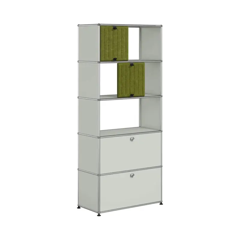 Storage Unit USM HALLER M69 Light Grey/Soft Panel GreenUSM HALLER Offre Spéciale