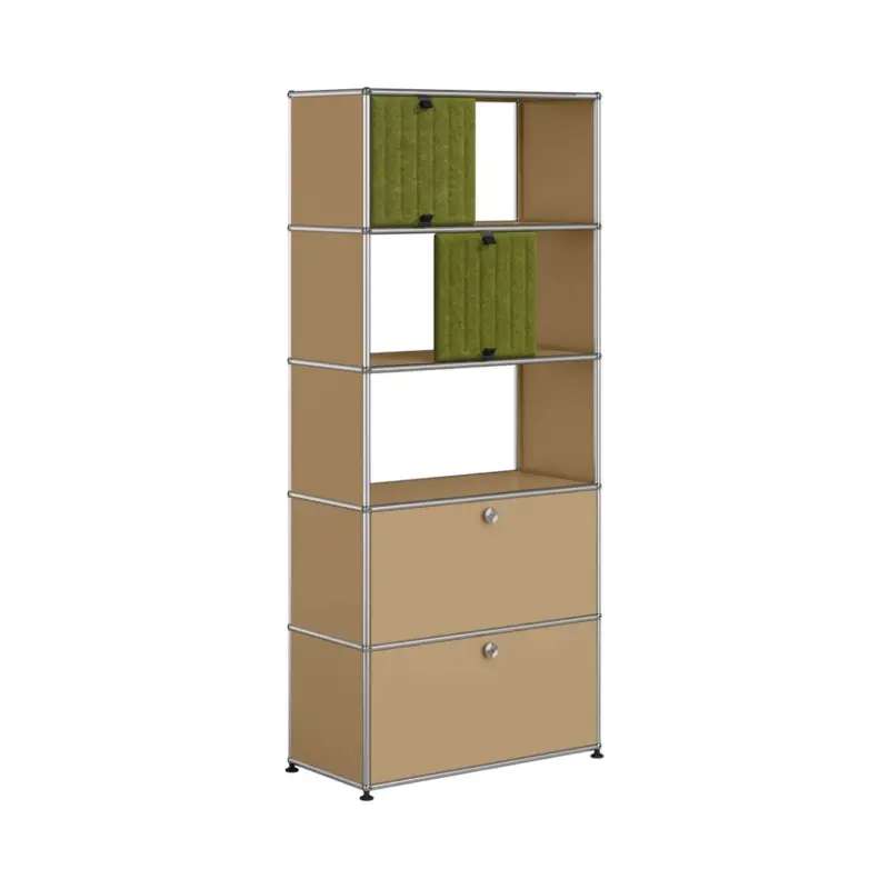 Storage Unit USM HALLER M69 Beige USM/Soft Panel GreenUSM HALLER Commander Vite