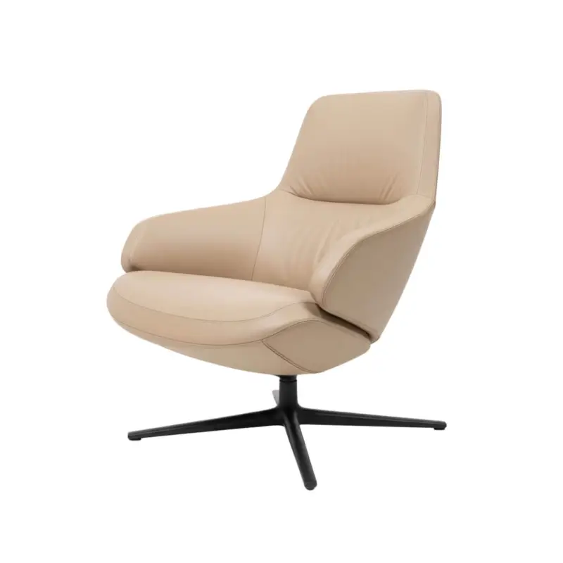Acheter En Ligne Fauteuil ASTON CLUB 2402 Cuir BeigeARPER