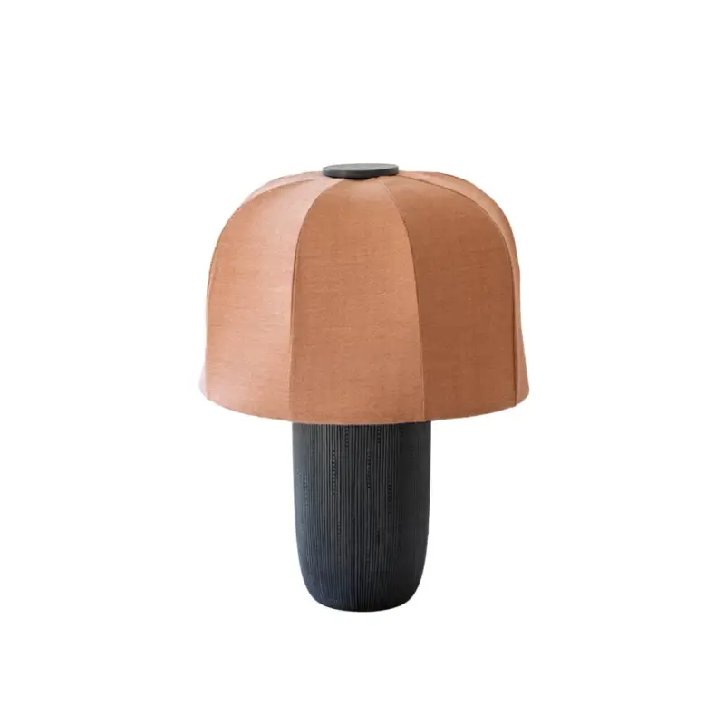 Lampe à poser MEDUZA large tissu San 540 Érable noirZANAT Pas Cher
