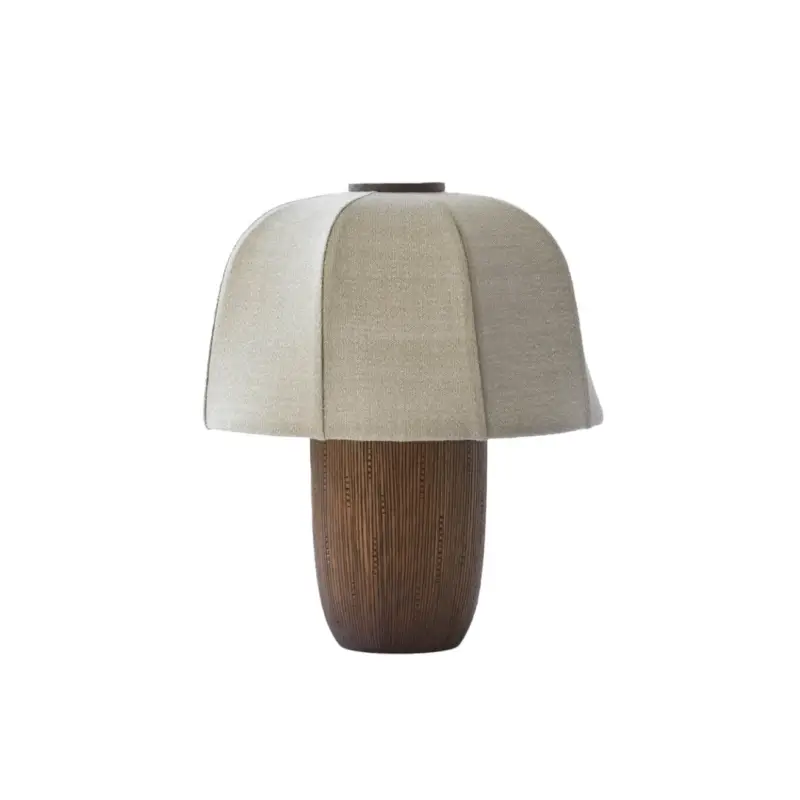 Lampe à poser MEDUZA small tissu San 230 NoyerZANAT Certifié