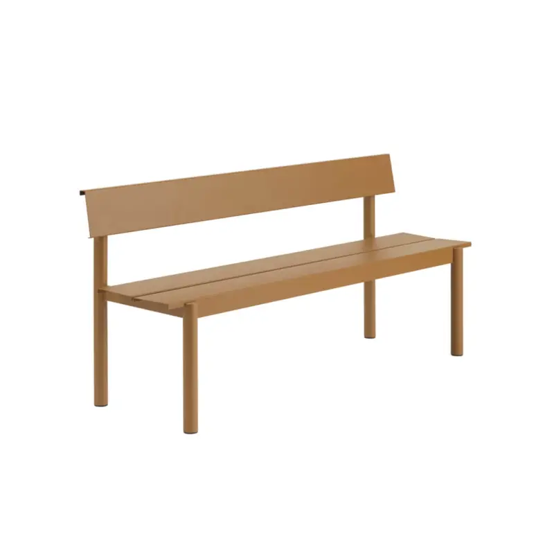 Prix Choc Banc extérieur LINEAR STEEL avec dossier L 170 Orange brûléMUUTO