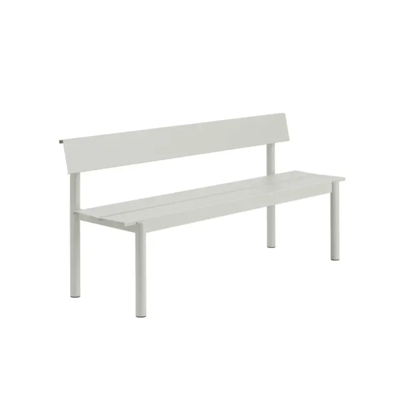 Banc extérieur LINEAR STEEL avec dossier L 170 GrisMUUTO Solde