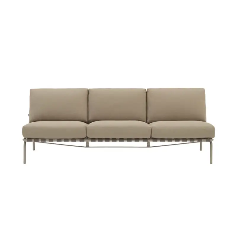 Canapé extérieur SETTLE 3 places côtelé Weave 5/TaupeMUUTO Bon Marché