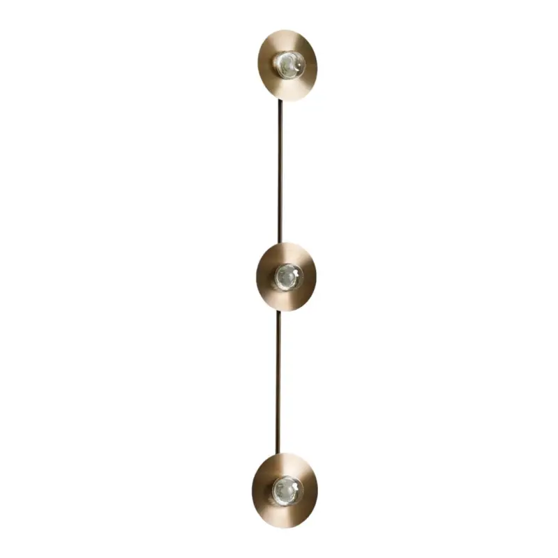 Certifié Wall light ALBA TRIPLE Brushed brass/ clearCONTAIN