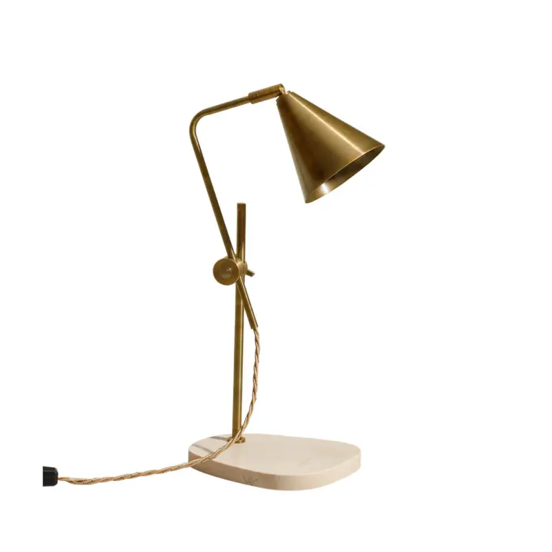 Lampe à poser CONE Laiton brossé / TravertinCONTAIN Commander Vite