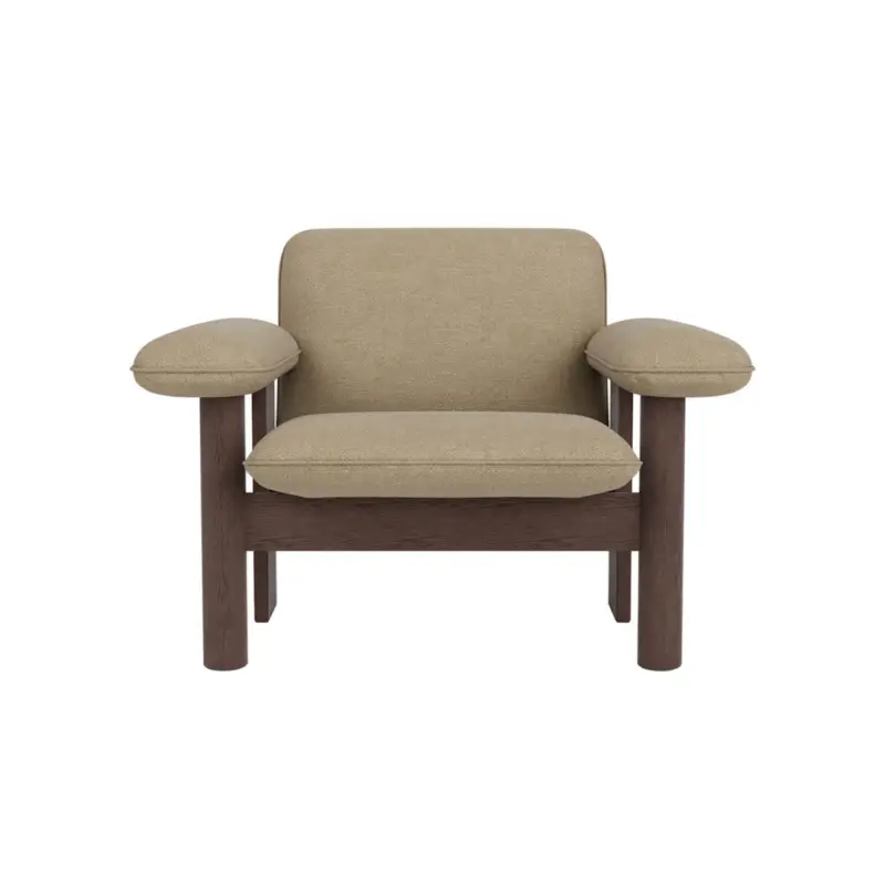 Fauteuil BRASILIA Dossier Bas Chêne Foncé/ Audo Bouclé 02AUDO COPENHAGEN Prix Bas
