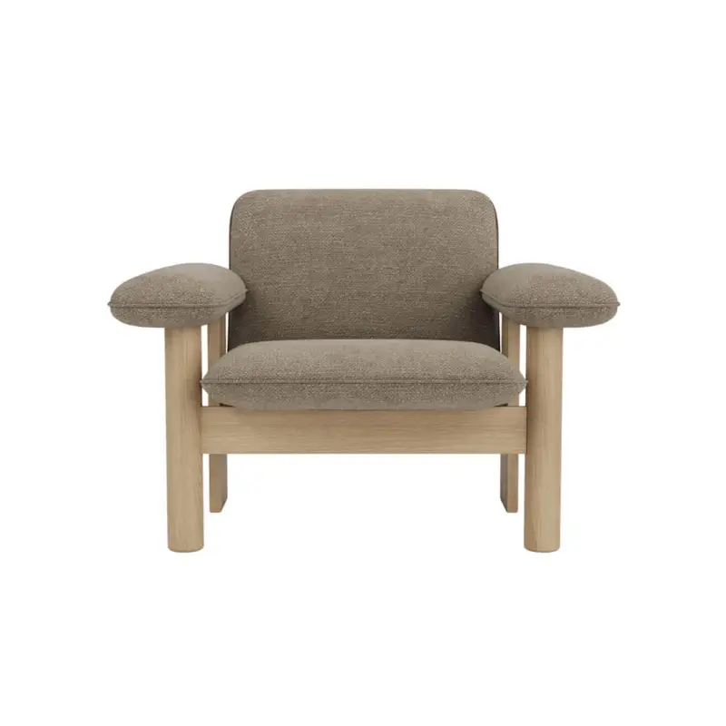 Seulement Aujourd&rsquo;hui Easy chair BRASILIA Low Back Oak/ Logan FlintAUDO COPENHAGEN