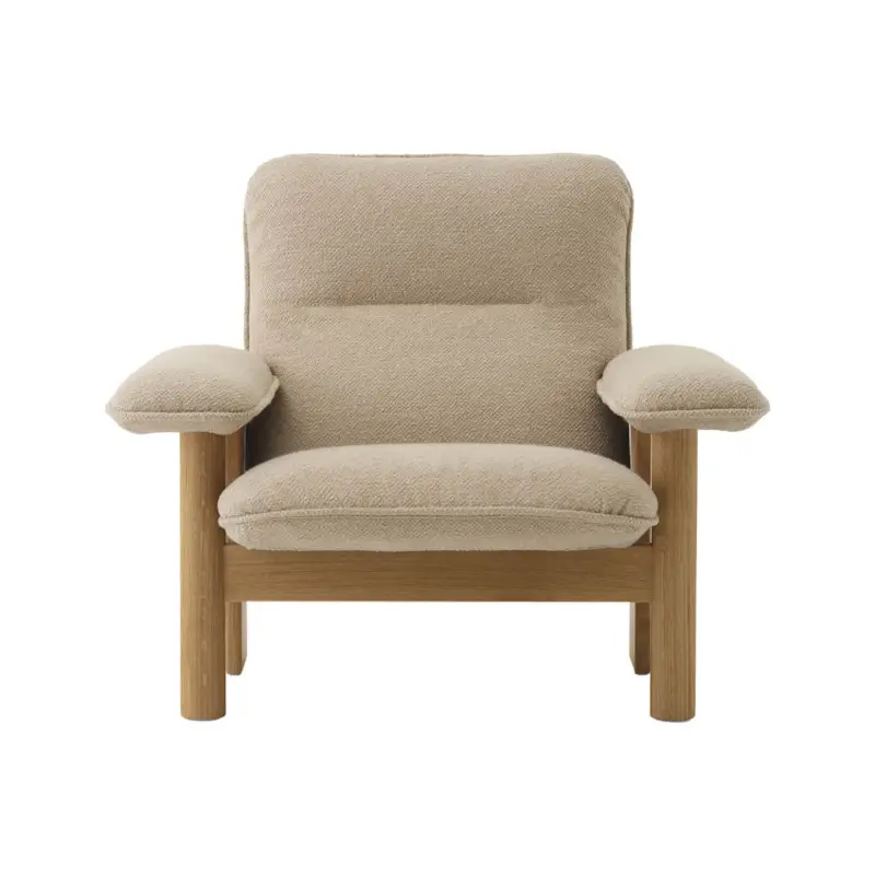 Fauteuil BRASILIA Dossier Haut Chêne/ Audo Bouclé 02AUDO COPENHAGEN Retour Gratuit