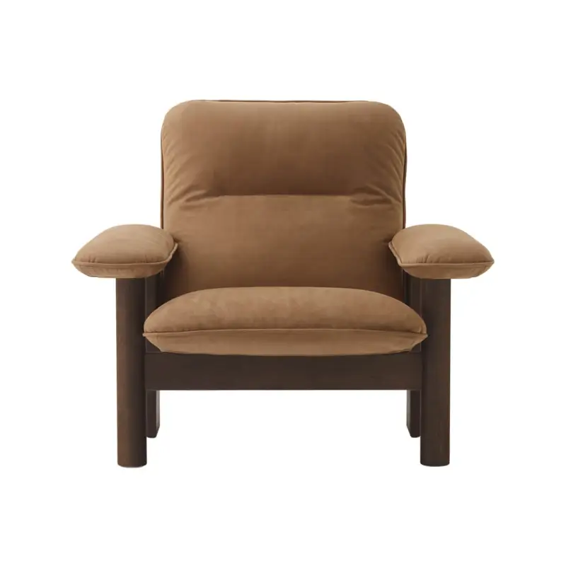 Retour Gratuit Easy chair BRASILIA High Back Walnut/ Dunes Camel 21004AUDO COPENHAGEN