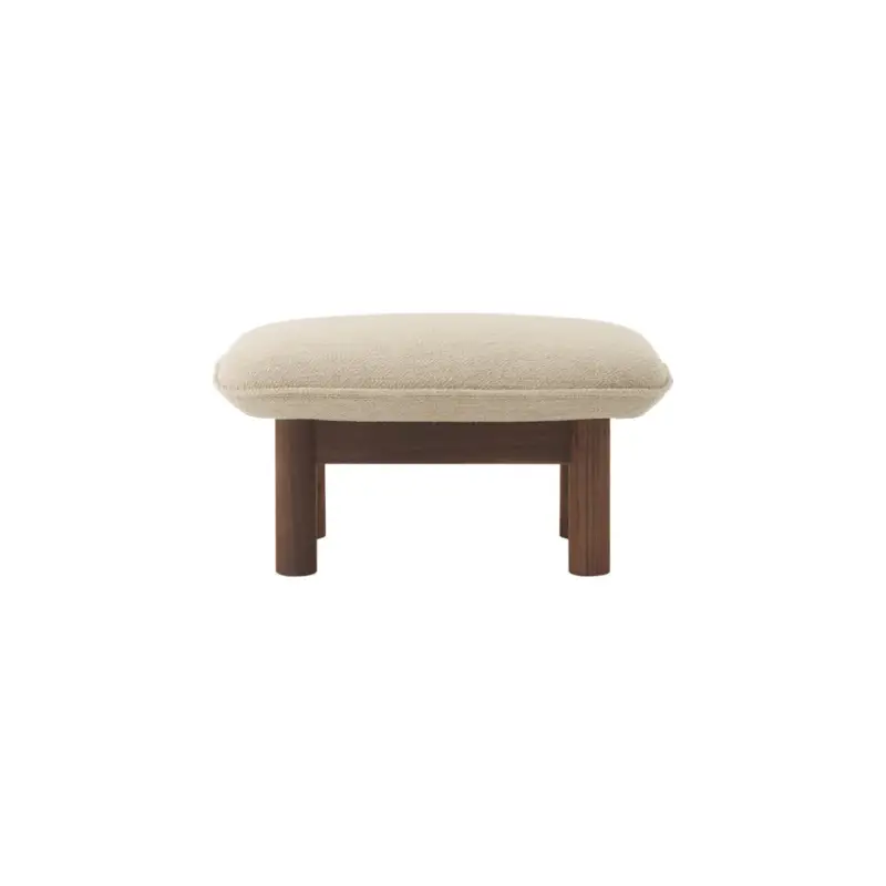 Pouffe BRASILIA Walnut/ Audo Bouclé 02AUDO COPENHAGEN Nouvelle Collection