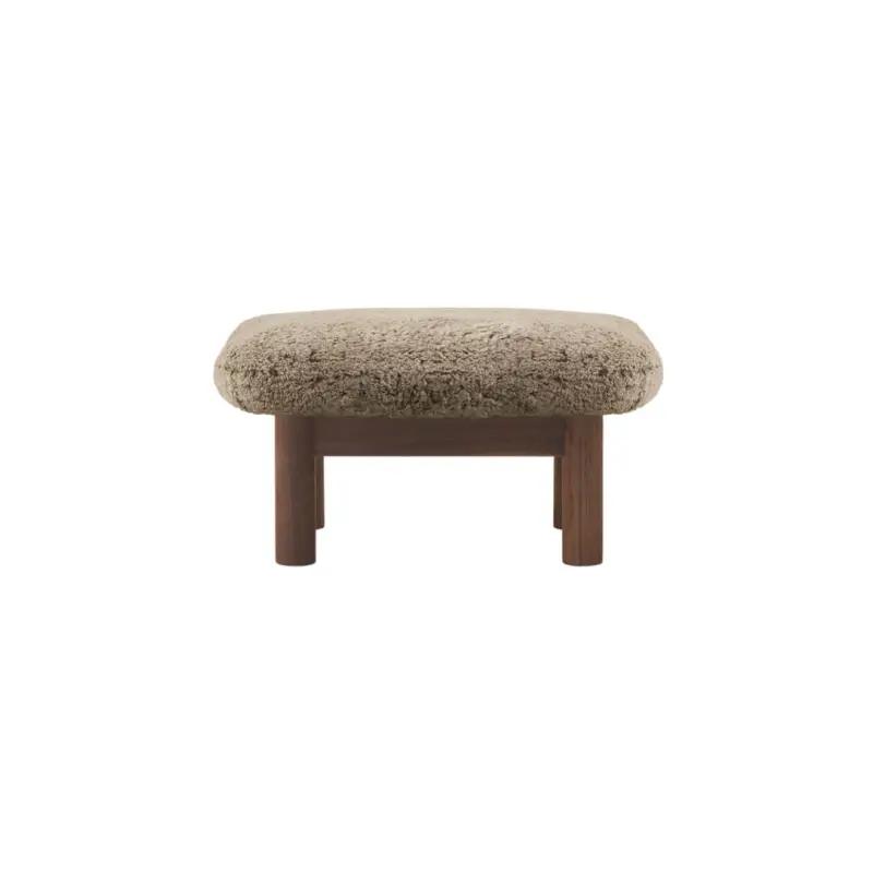 Pouffe BRASILIA Walnut Sheepskin SaharaAUDO COPENHAGEN Paiement Sécurisé
