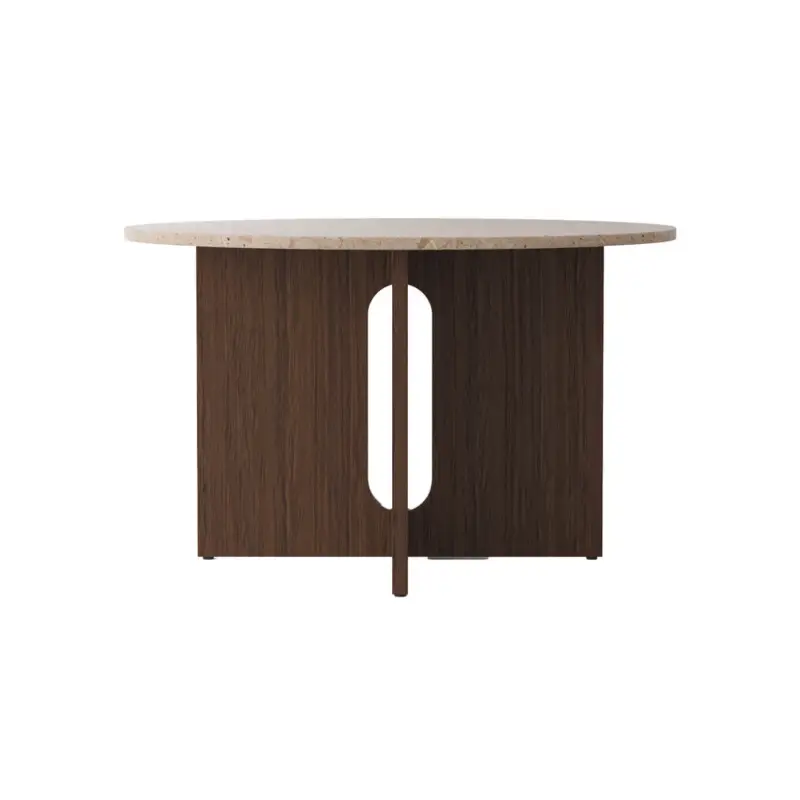 Table ANDROGYNE Ø 120 Chêne Foncé/ Kunis BrecciaAUDO COPENHAGEN Achat Immédiat