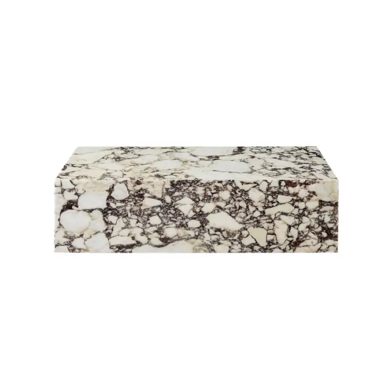 Usine Directe Table basse PLINTH LOW Marbre Calacatta ViolaAUDO COPENHAGEN