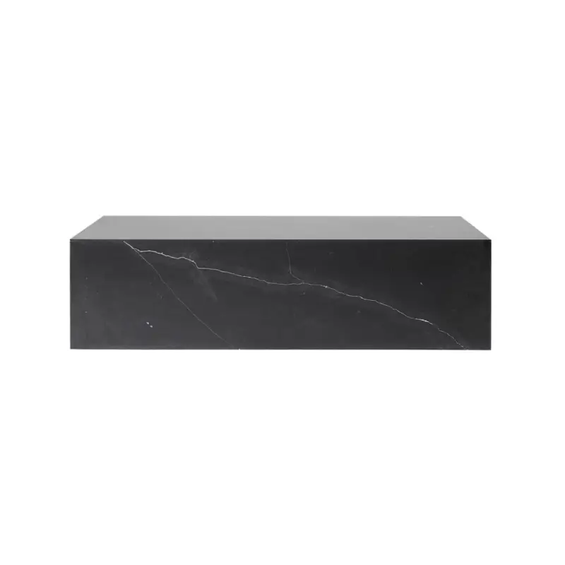 Coffee Table PLINTH LOW Nero Marquina MarbleAUDO COPENHAGEN Acheter En Ligne