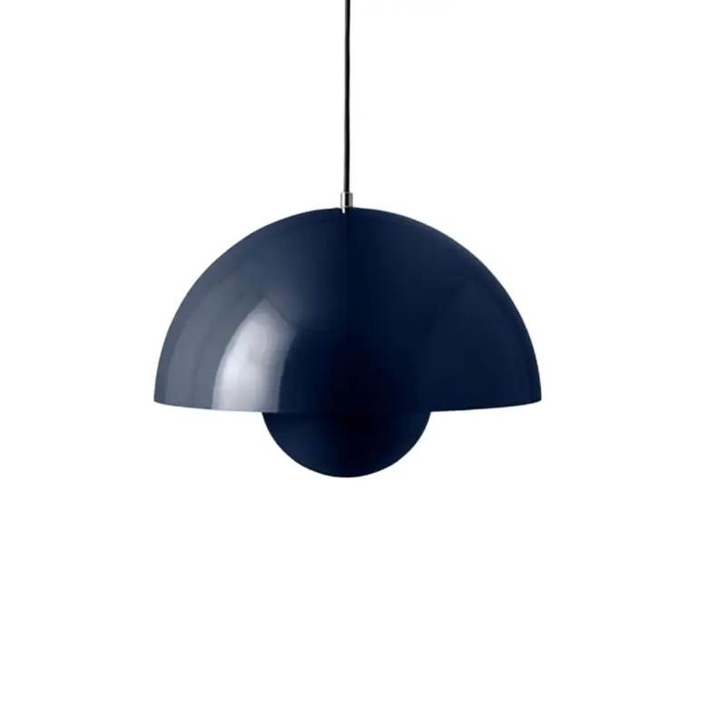 Pendant Light FLOWERPOT VP7 Steel BlueAND TRADITION Commander Maintenant
