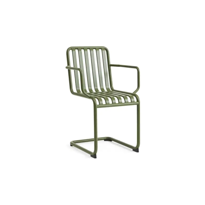 Solde Outdoor Chair and Small Lounge Chair PALISSADE CANTILEVER with armrests Olive greenHAY