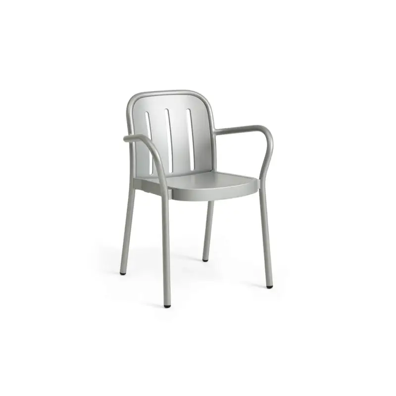 Meilleur Prix Outdoor Chair and Small Lounge Chair DEVILLE with armrests SilverHAY