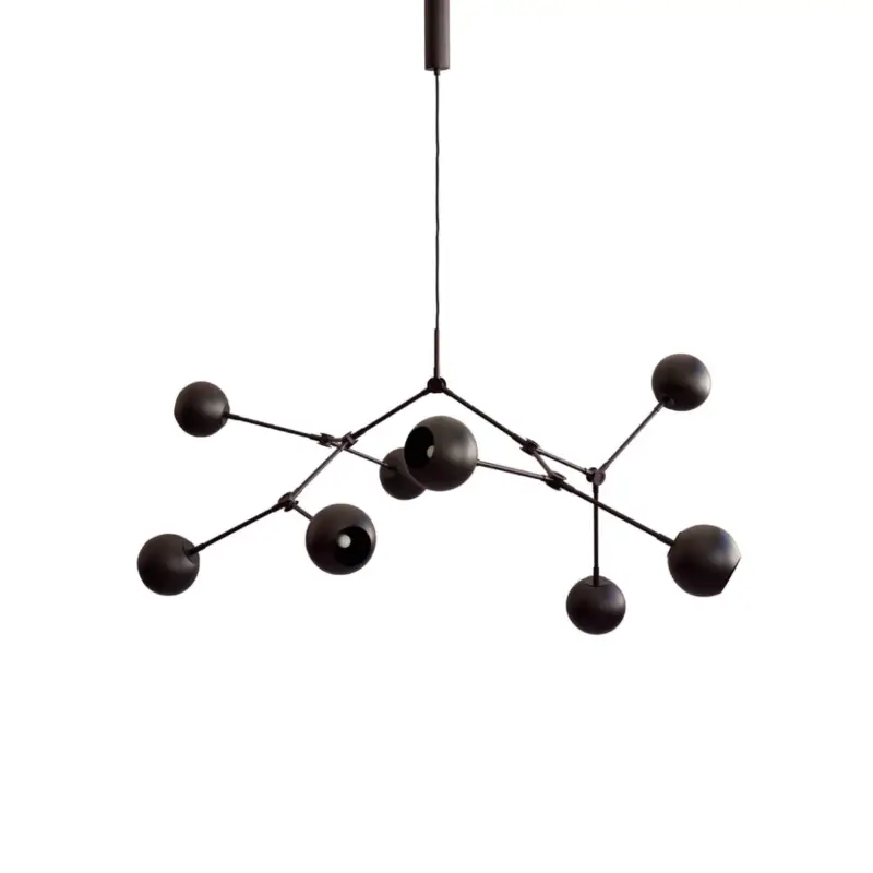 Offre Du Jour Pendant Light DROP CHANDELIER GLOBE Burned black101 COPENHAGEN