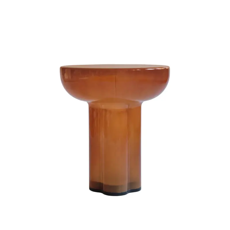 Table d&rsquo;appoint guéridon CROWN TALL verre Caramel101 COPENHAGEN Petit Prix
