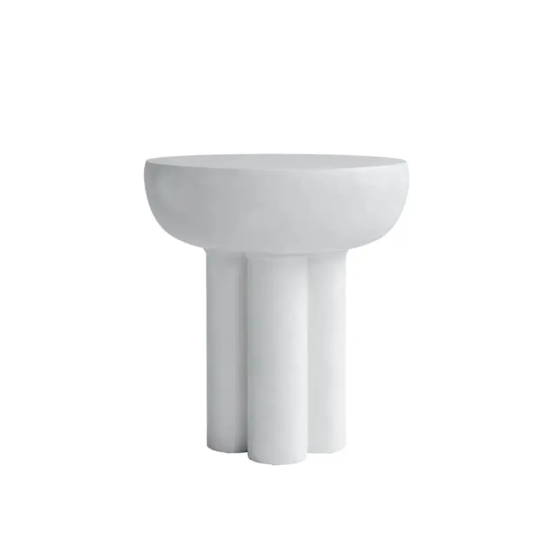 Prix Cassé Side Table CROWN TALL Bone white fiber concrete101 COPENHAGEN