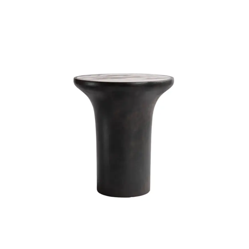 Livraison Express Side Table TRUMPET TALL Calacatta violetta and fiber concrete101 COPENHAGEN