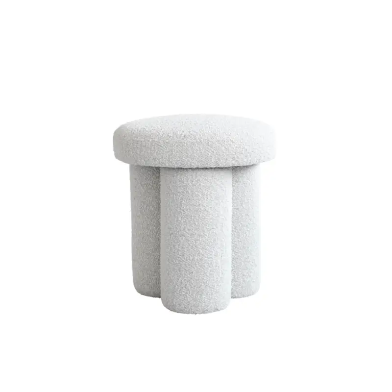 Tabouret BIG FOOT bouclé Blanc cassé101 COPENHAGEN Produit De Marque