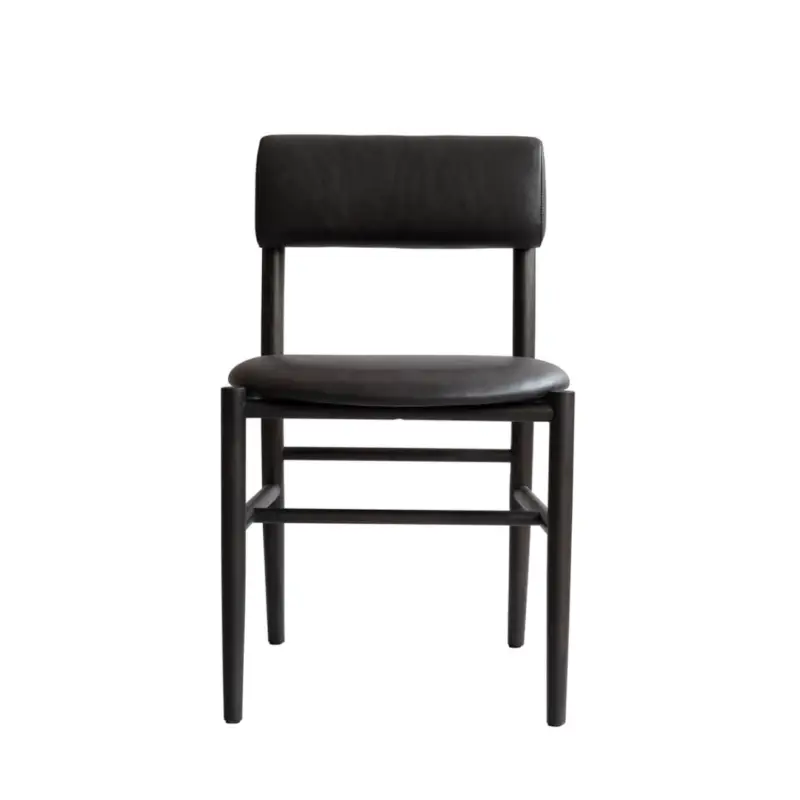 Chaise NAMA cuir anliline Noir101 COPENHAGEN Usine Directe